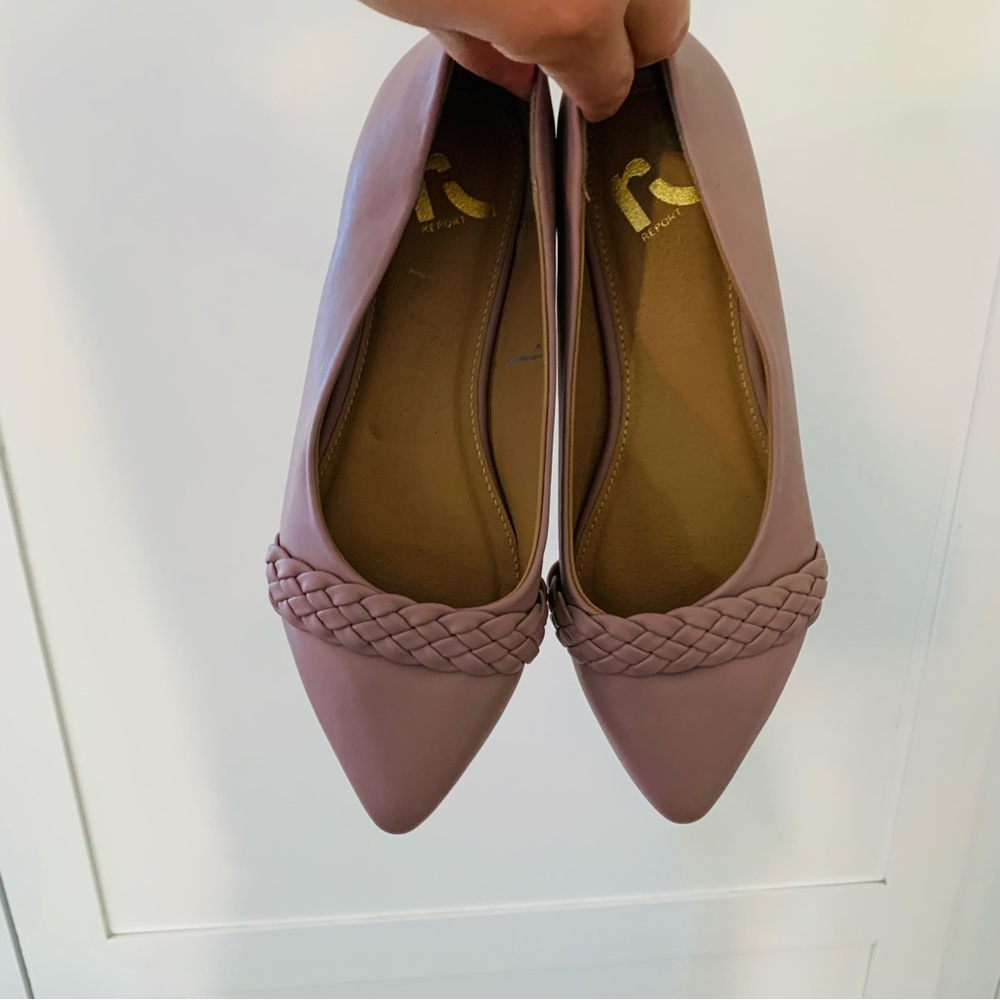 Report Mauve Pink/ Purple Pointy Flats Size 6 ½ Wide